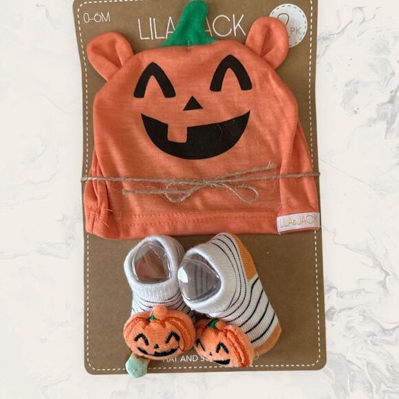 NWT Lila and Jack Bundle : My First Thanksgiving Bandana Bib Set 3 Pieces and Ha - Picture 2 of 4